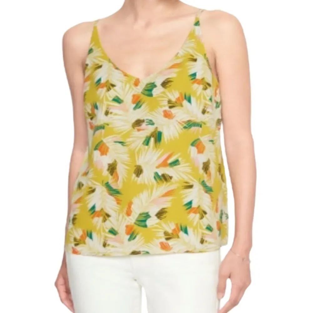 Banana Republic Factory Palm Print Cami Blouse in Size XS